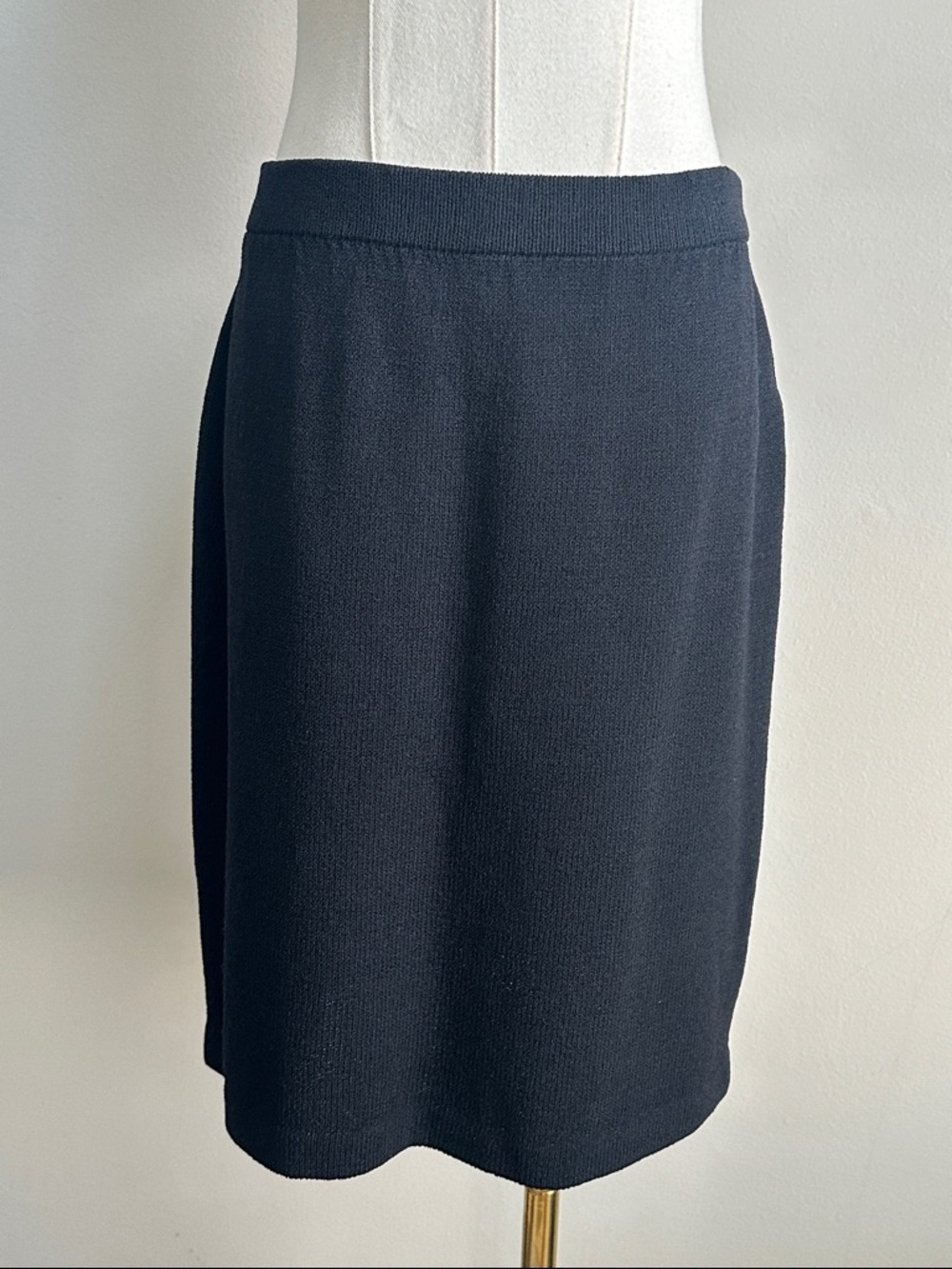 ST. JOHN Collection By Marie Gray Knit Black Tweed Pencil Skirt Size 6 USA - Picture 2 of 8
